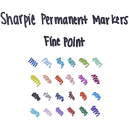 Sharpie Permanent Fine Point Markers Assorted Colors Pack Of 12 Markers -  Office Depot