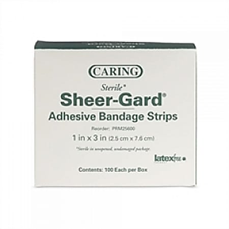 Medline Caring® Plastic Adhesive Bandages, 1" x 3", Tan, Case Of 12
