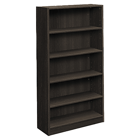 basyx by HON® BL Series Laminate 5-Shelf Bookcase, Espresso