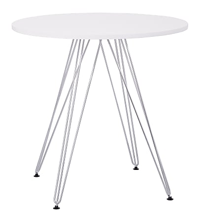 Ave Six Eiffel Dinette Table, Round, White