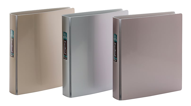 Office Depot® Brand Everbind™ D-Ring Fashion 3-Ring Binder, 1 1/2" D-Rings, Assorted Fashion Metal Colors