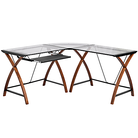 Office depot hotsell glass l desk