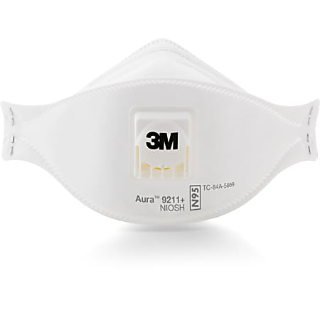 3M™ Aura N95 Approved Particulate Respirators, White, Box Of 12