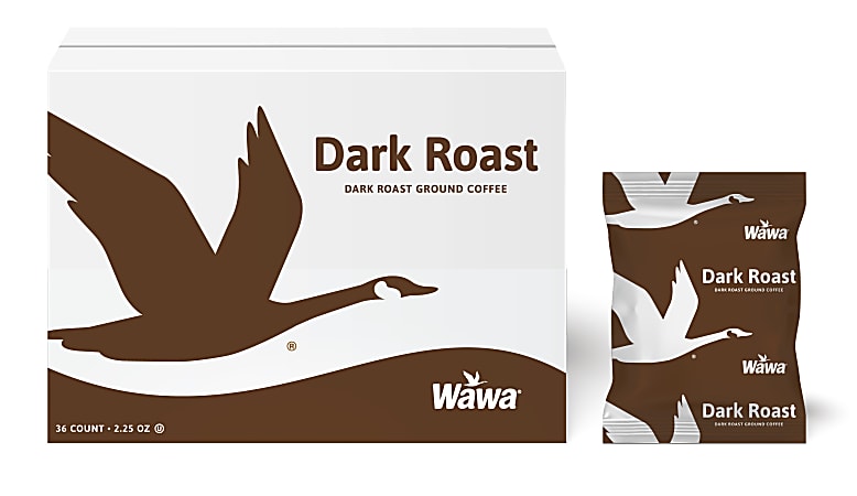 WaWa Single-Serve Coffee Packets, Dark Roast, Carton Of 36