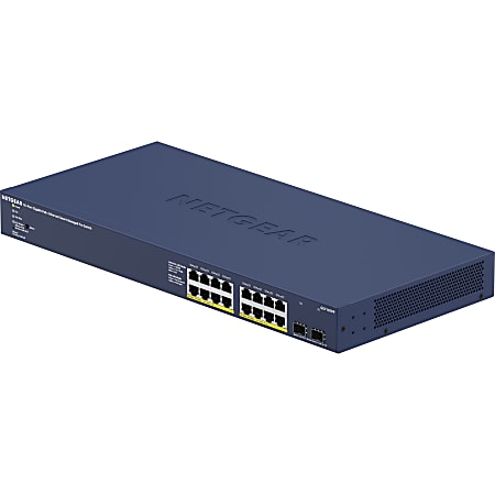 Netgear GS716TPP Ethernet Switch - 16 Ports - Manageable - 4 Layer Supported - Modular - 2 SFP Slots - 317.74 W Power Consumption - 300 W PoE Budget - Twisted Pair, Optical Fiber - PoE Ports - Rack-mountable, Desktop - Lifetime Limited Warranty