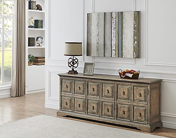Coast to Coast Christian 3 Door Storage Credenza 35 H x 83 W x 20 D Niko Russet Brown Office Depot