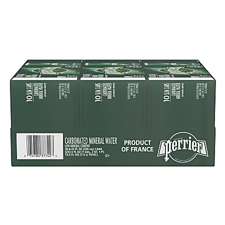 Perrier Sparkling Natural Mineral Water 8.45 Oz Case of 30
