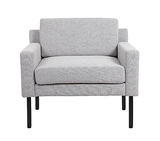 Boss Office Products Poly-Linen Weave Lounge Chair, Gray