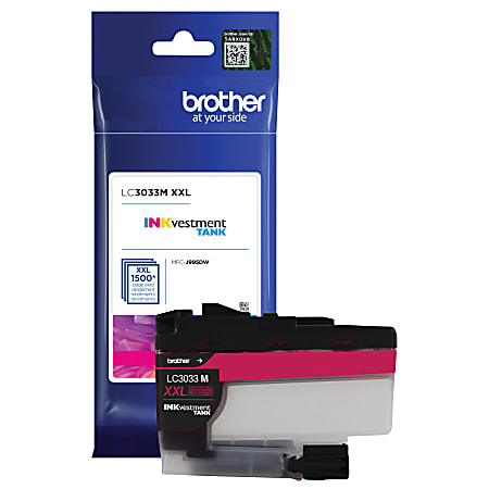 Brother® LC3033 INKvestment Tank High-Yield Magenta Ink Tank,