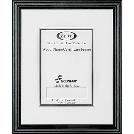 SKILCRAFT Style A Wood Frame - Wall Mountable - Horizontal, Vertical - Hanger - Black - 6 / Box