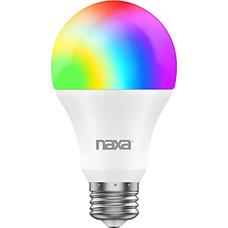 Naxa Wi-Fi Smart Bulb - 8 W - 120 V AC, 230 V AC - 800 lm - RGB Light Color - 25000 Hour - 4400.3°F (2426.8°C), 11060.3°F (6126.8°C) Color Temperature