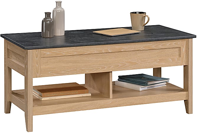 Sauder® August Hill Lift-Top Coffee Table, 19"H x 43"W x 19"D, Dover Oak/Slate