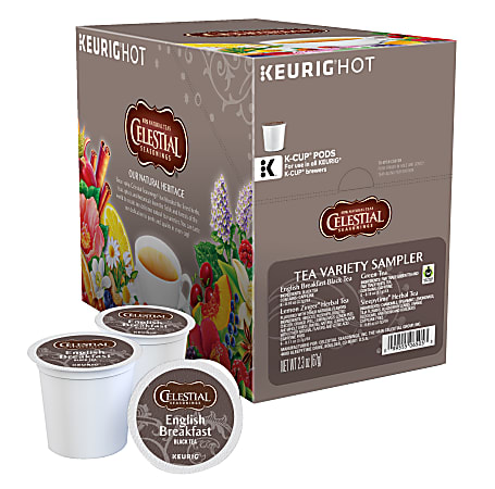 Celestial Seasonings® Variety Tea K-Cup® Sampler, Box Of 22