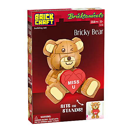 Brickcraft Bricky Bear Brick Building Kit, Set Of 354 Pieces