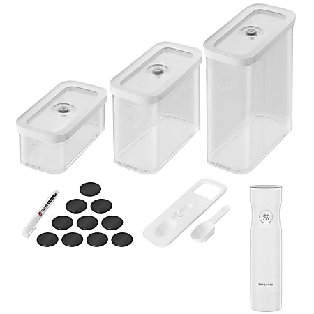 Zwilling Fresh & Save Cube Medium Box Set With Pump Starter Set, Clear, Set Of 5 Pieces