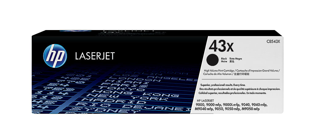 HP C8543X 43X Black Toner Cartridge Genuine OEM LaserJet 9000 New Sealed in Bag 