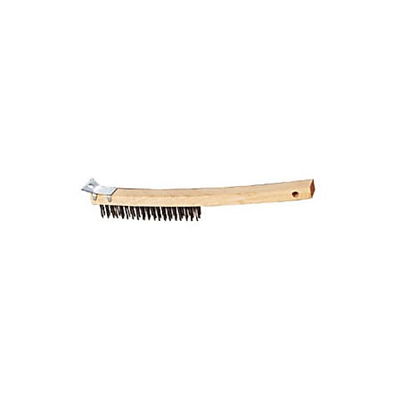 American Metalcraft Steel/Wood Grill Brush, 13-1/2", Brown