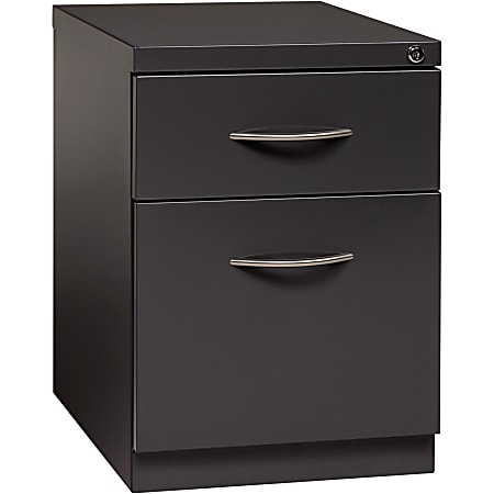 Lorell® Premium 20"D Vertical 2-Drawer Mobile Pedestal File Cabinet, Charcoal