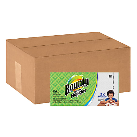 Bounty Everyday 1-Ply Napkins, 12-1/8" x 12", White,