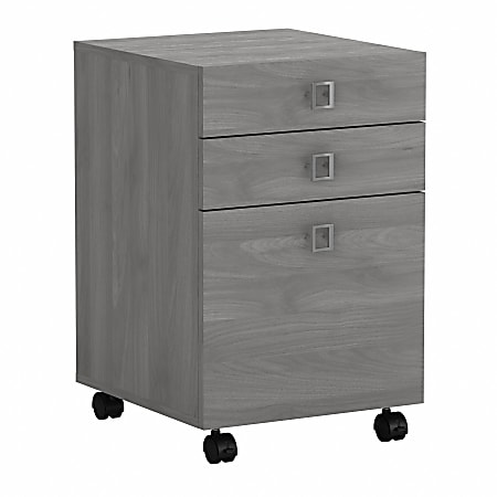 Kathy Ireland Office Echo 3-Drawer Mobile File Cabinet, Modern Gray, Standard Delivery