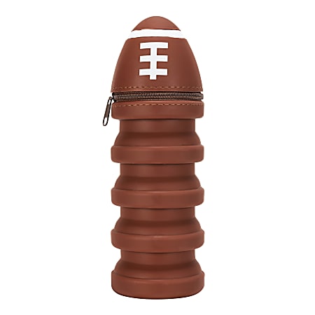 Little Yellow Bicycle&reg; Silicone Pencil Case, 2-3/4" x 7", Football