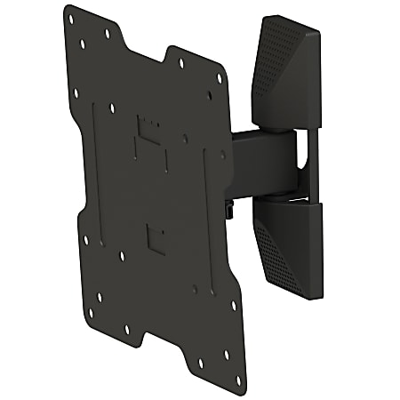 BLACK+DECKER Full-Motion Small Flat-Panel Mount For 13" To 40" TVs, 4.17"H x 8.66"W x 8.66"D, Black