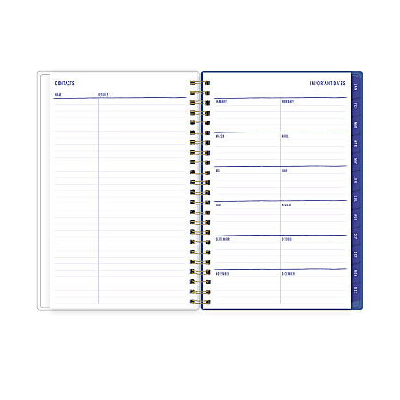 Blue Sky WeeklyMonthly Planning Calendar 5 x 8 Tulips January To