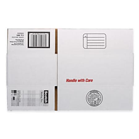 Scotch® Standard-Duty Moving & Storage Box, 6" x 9 1/2" x 3 3/4", White