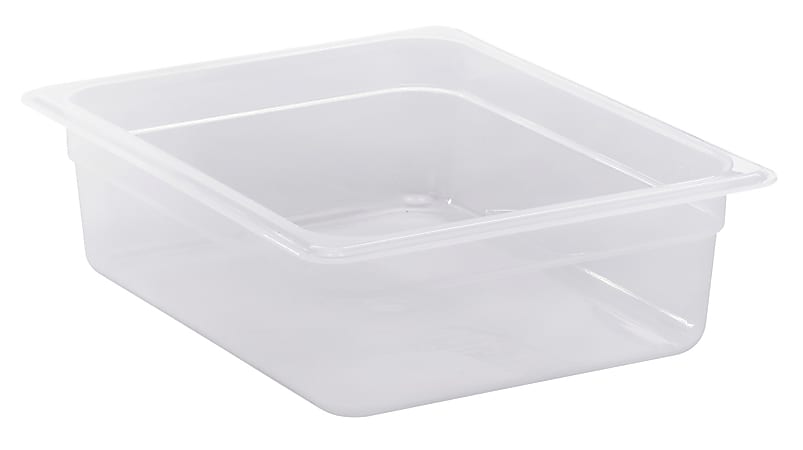 Cambro Translucent GN 1/2 Food Pans, 4"H x 10-7/16"W x 12-3/4"D, Pack Of 6 Containers