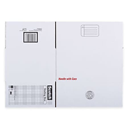 Scotch® Standard-Duty Moving & Storage Box, 12" x 16" x 8", 80% Recycled, White