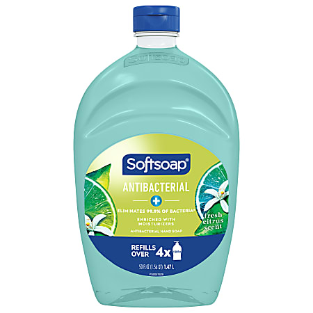 Softsoap Antibacterial Liquid Hand Soap Refill, Fresh Citrus, 50 Oz, Green