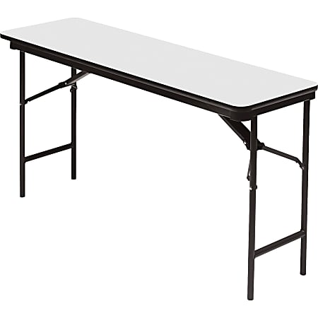 Iceberg Premium Wood Laminate Folding Table, Rectangular, 72"W x 18"D, Gray/Charcoal