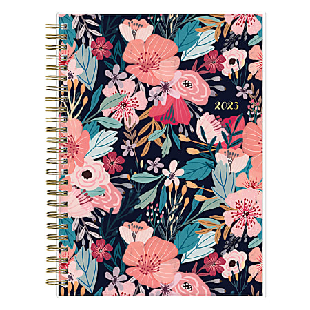 Blue Sky WeeklyMonthly Planning Calendar 5 78 x 8 58 Bouquetia Clear