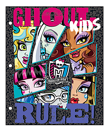 Mattel Monster High Portfolio Folder, 8 1/2" x 11", Assorted Colors