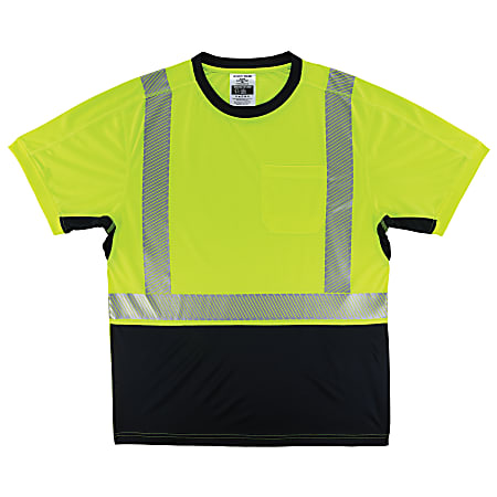 Ergodyne GloWear 8283BK Lightweight Performance Hi-Vis T-Shirt, 3X, Lime