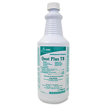 RMC Quat Plus TB Disinfectant - Ready-To-Use - 0.25 gal (32 fl oz) - Fresh Pine Scent - 1 Each - Clear
