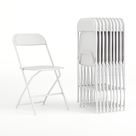 Flash Furniture Hercules Premium Folding Chairs, Set Of 10 Folding Chairs, White