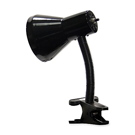 Ledu Clip-On Gooseneck Lamp, 9"H, Black