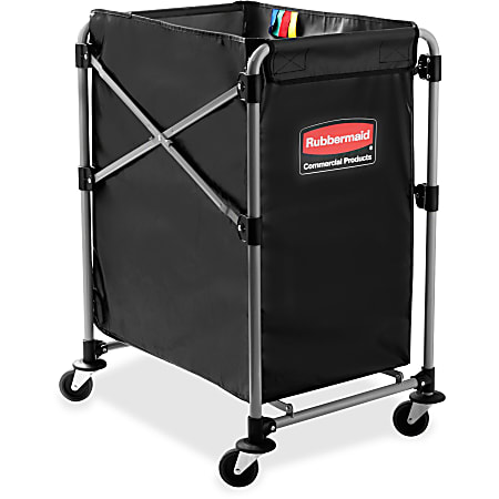 Rubbermaid® Collapsible X-Cart, 4-Bushel, 24"H x 20 5/16"W x 24 1/8"D, Black