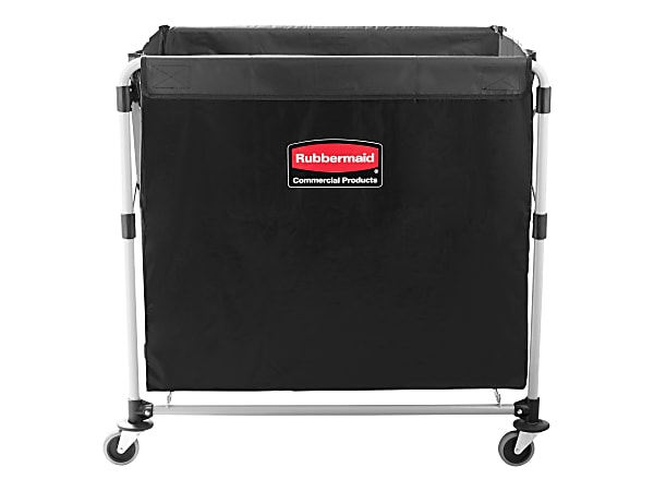 Rubbermaid® Collapsible X-Cart, 8-Bushel, 34 5/8"H x 24 1/8"W x 35 3/4"D, Black