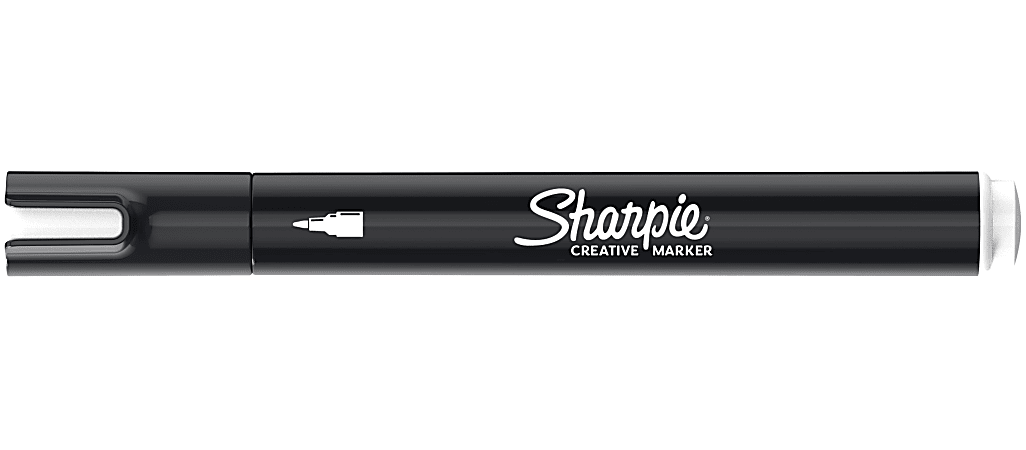 Sharpie Creative Marker, Water-Based Acrylic Marker, Bullet Tip, White, 1 Count