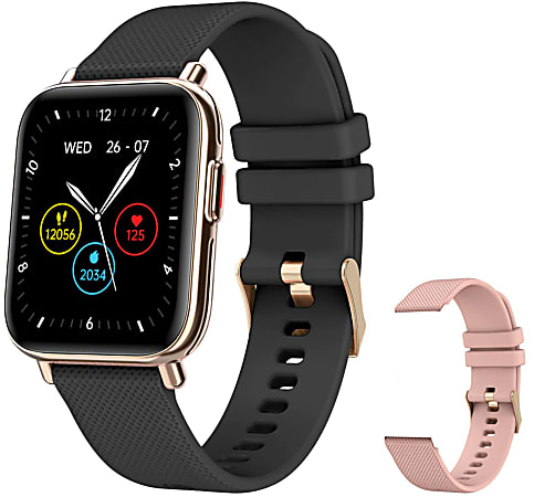 Argom Tech Skeiwatch S50 Smart Watch, Rose Gold/Black
