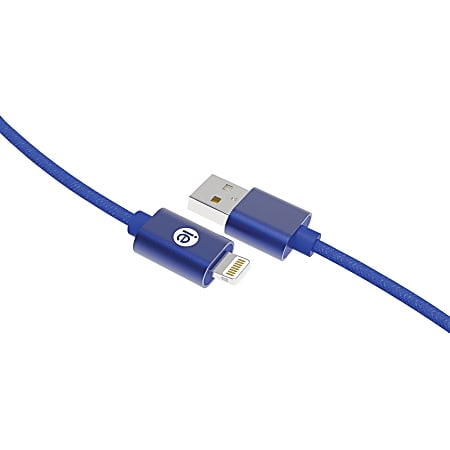 DigiPower Lightning/USB Data Transfer Cable - 10 ft Lightning/USB Data Transfer Cable for iPad, iPod, iPhone - First End: USB - Second End: Lightning - Blue - 1