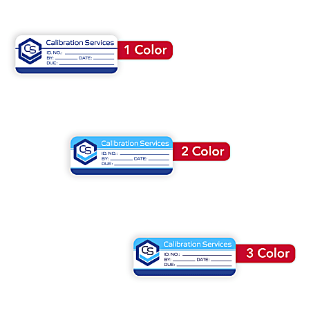 Custom Printed Outdoor Weatherproof 1, 2, or 3 Color Labels And Stickers, 3/4" x 2" Rectangle, Box of 250