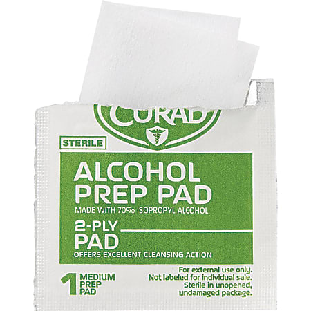 Curad alcohol 2025 prep pads