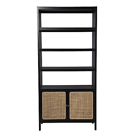 SEI Furniture Carondale 74"H 5-Shelf Bookcase/Storage-Shelf,