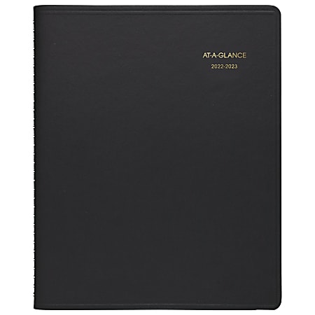 AT A GLANCE Monthly Academic Planner 9 x 11 Black July 2022 to December 2023  7007405 - Office Depot