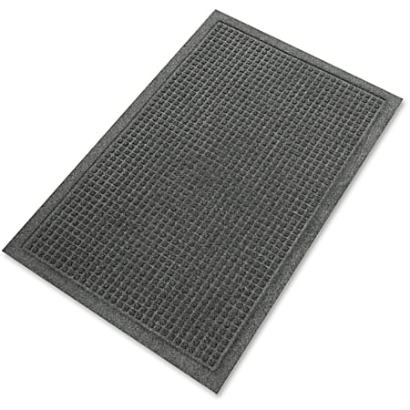 Guardian Floor Protection EcoGuard Floor Mat - Indoor, Outdoor, Carpeted Floor, Hard Floor - 36" x 24"- Rectangular - Rubber - Charcoal - 1 Each