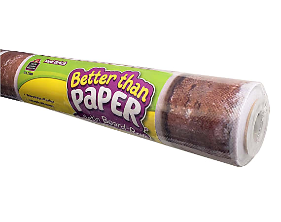 Teacher Created Resources Better Than Paper Bulletin Board Roll, 48" x 12', Red Brick