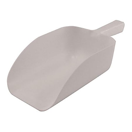 San Jamar Spill Stop Plastic Ice Scoop, 82 Oz, White